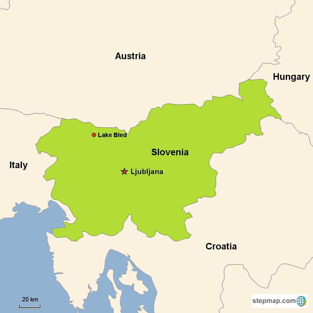Kort af udine Slóveníu