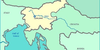 Kort af Slóvensku ströndinni